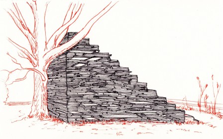 Dessin préparatoire - La Marche de l'Histoire - Simon AUGADE, juin 2015 Dessin préparatoire - La Marche de l'Histoire - Simon AUGADE